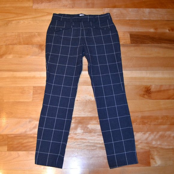 Gap Size 0 Blue and Gray Striped Pants - Picture 1 of 4